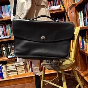 The Vintage Coach 5265 Lexington black leather Brief/Messenger Bag